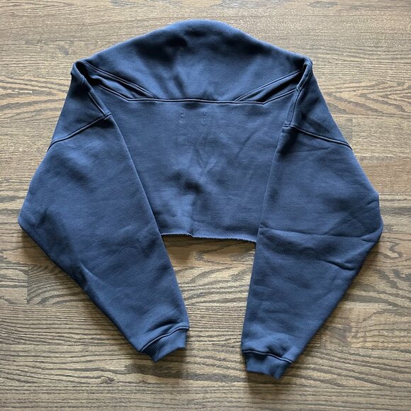 Joah Brown Navy Crop Sweatshirt - Picture 5 of 5